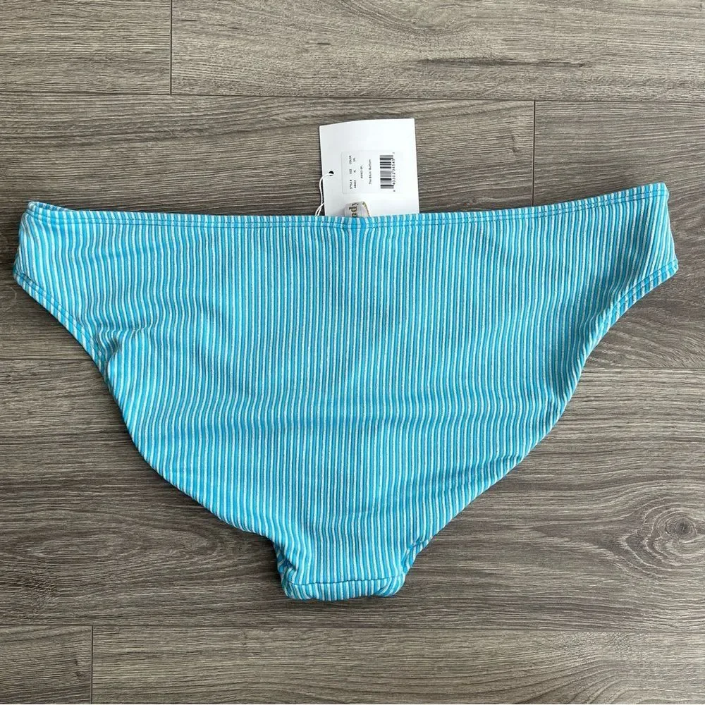 ANDIE Swim Bikini Bottom XL Splash Blue Gold Metallic Resortwear Swimwear NWT
